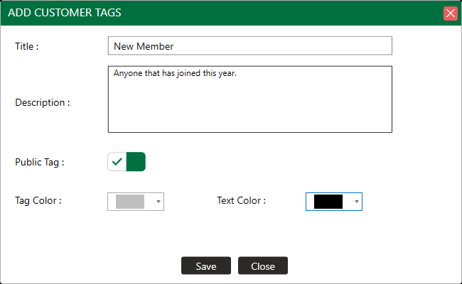 SETTINGS: TAG MANAGEMENT
