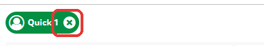 The close icon on a tab name at the top of the Register